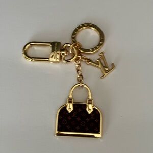 LV Monogram Iconic Keychain Alma Charm Gold.